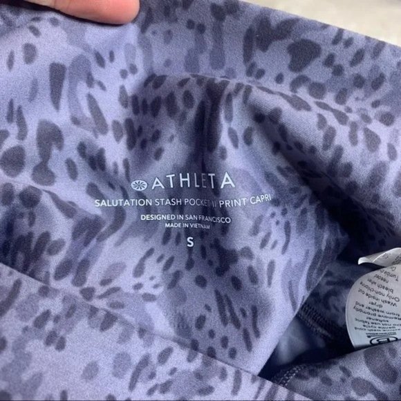 Athleta Salutation Stash Pocket II Leopard Print I Size Small - Picture 5 of 5